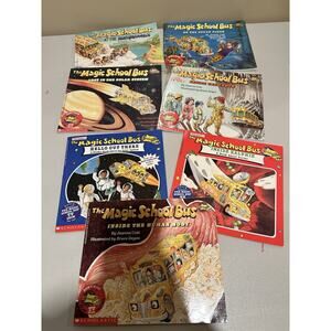 Lot of 7 Vintage Magic School Bus Paperback books, 90s childhood Nostalgia